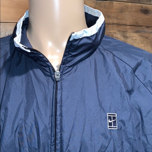 Nike Mens Navy Athletic Windbreaker Jacket SZ.L - Picture 2 of 4